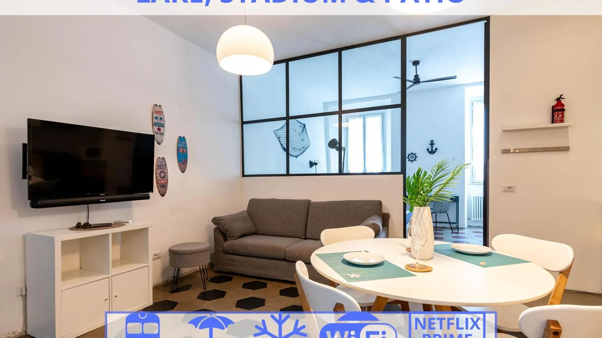 Lake, Stadium & Patio - Self Check-In & Remote Access Como